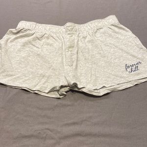 Pink heather gray pajama shorts LARGE